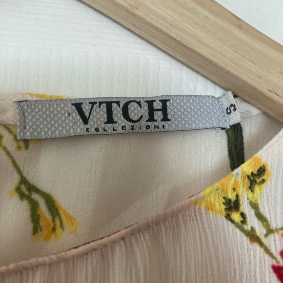 VTCH floral shirt with bow tie in back - Picture 3 of 4